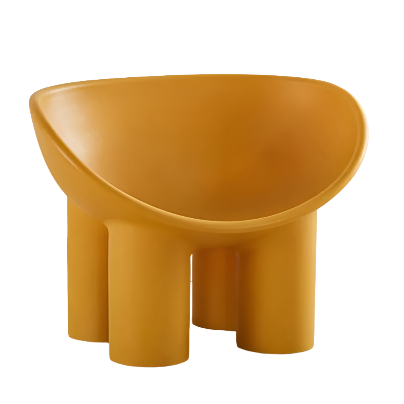 Elephant Leg Design Bench - Yellow