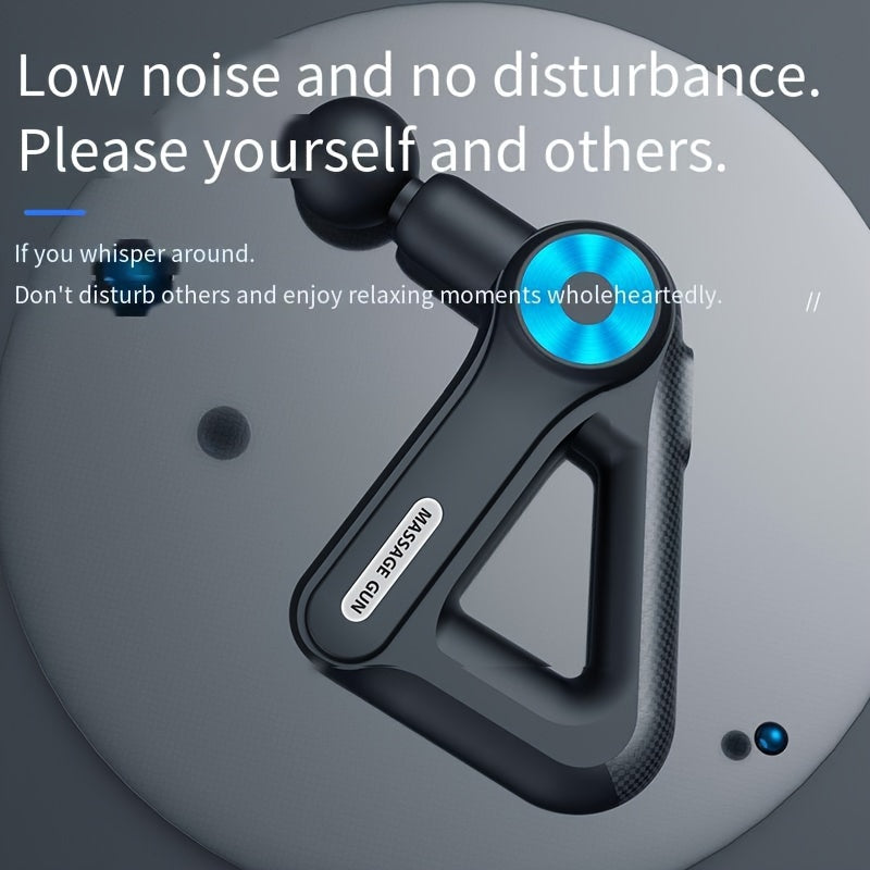 9-Speed Rechargeable Fascia Massage Gun with 9 Heads