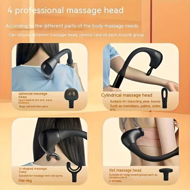 1pc High-Powered Fascia Gun Massage Tool-Black