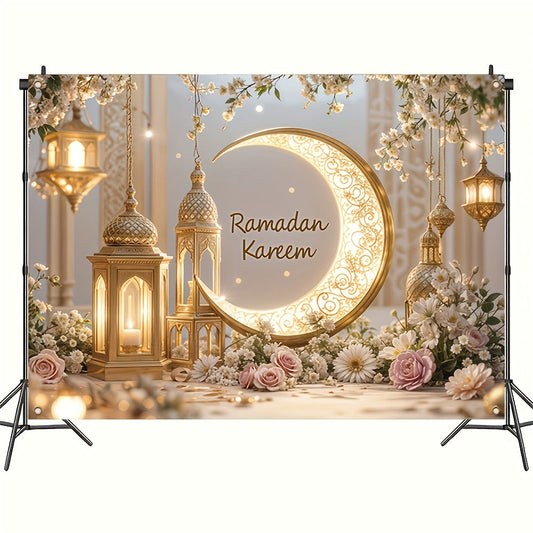 Crescent Moon Ramadan Lantern Door Banner Decor