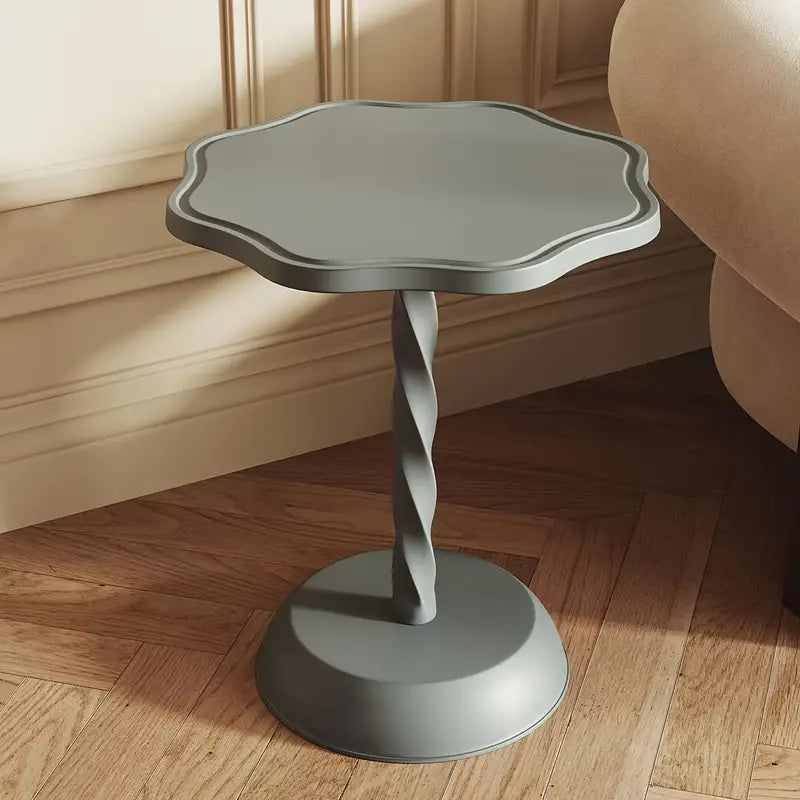 Elegant Light Luxury Sofa Side Table - Silent Grey