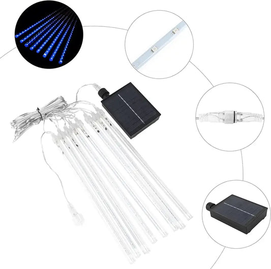 Starry Shower: Solar LED Christmas Meteor Lights