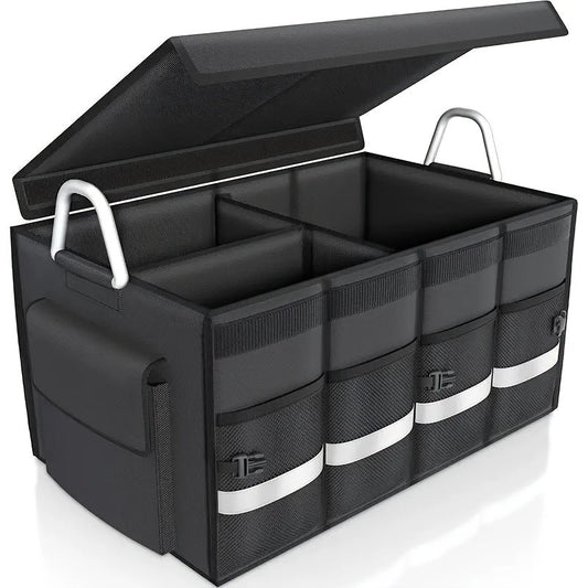 Outdoor Folding Car Trunk Organizer with Compartments