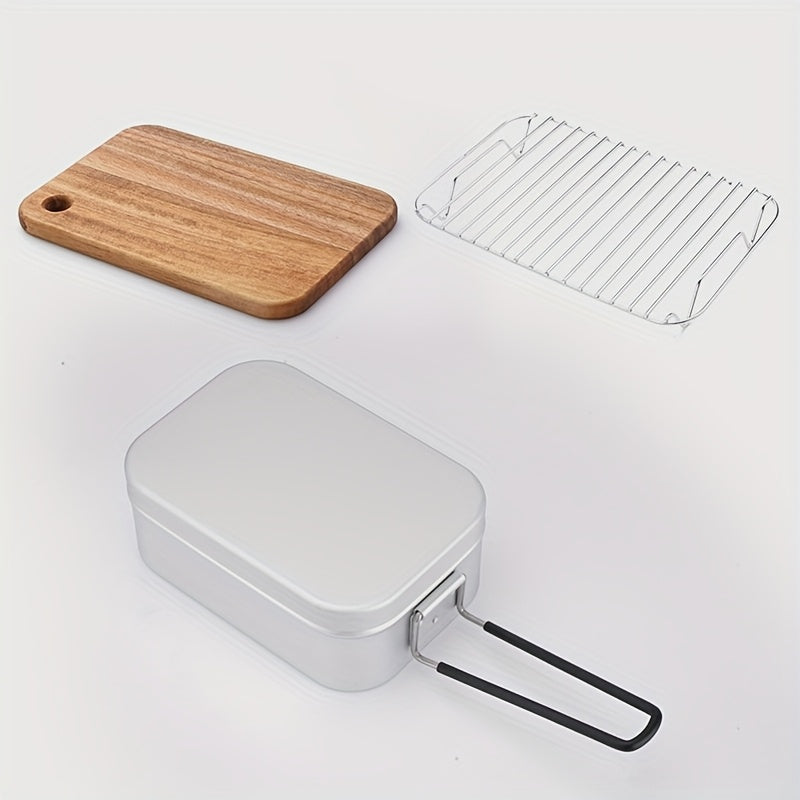 Aluminum Lunch Box Set with Cutting Board