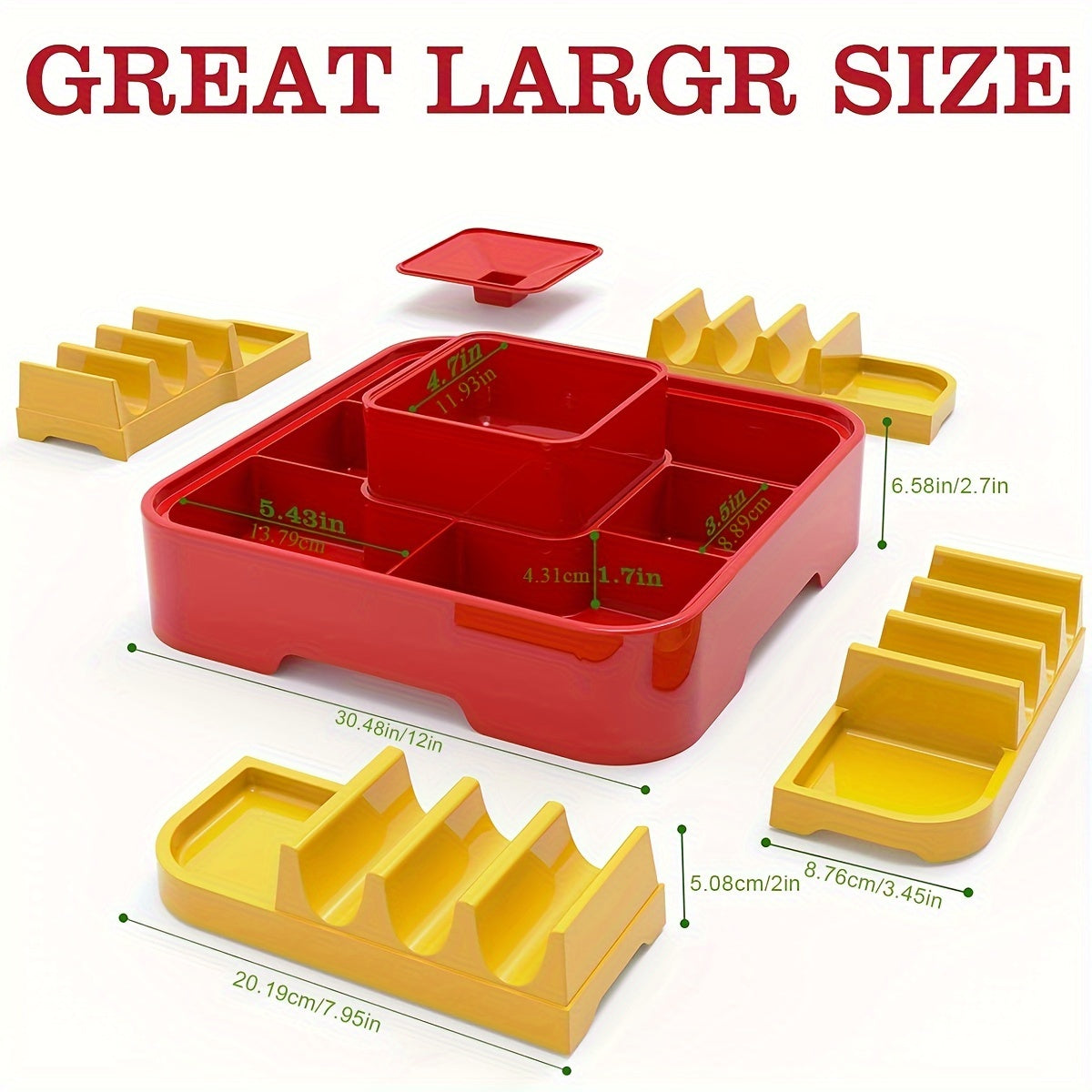 Taco Plate Set with 12 Holders