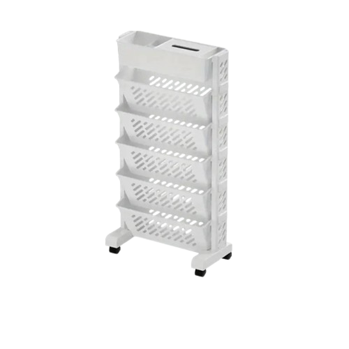 Movable Desk Side Bookshelf