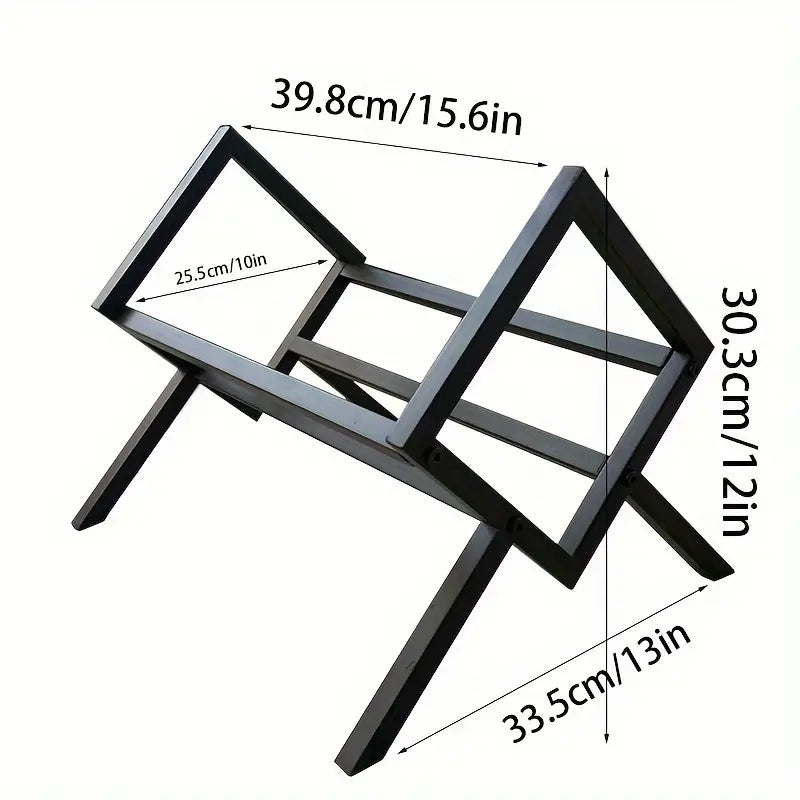 Metal Desktop Cubby Shelf - Black Finish