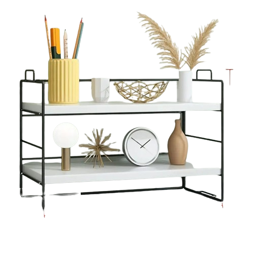 Two tiers of organization await you with our desktop rack