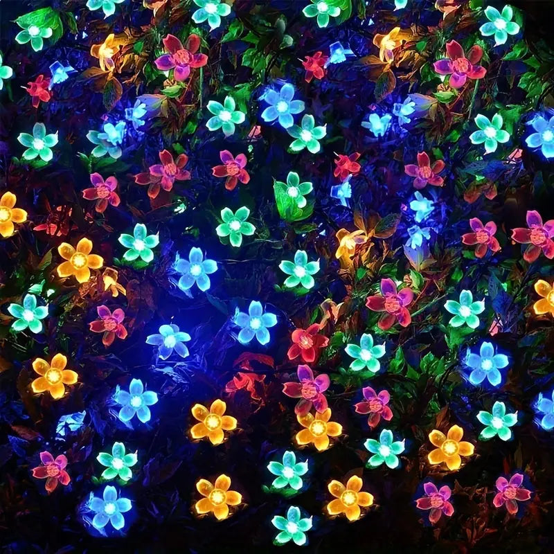 Decorative Solar Flower Lights - Illuminate Your Outdoor Space with 30 Fairy Cherry Flowers