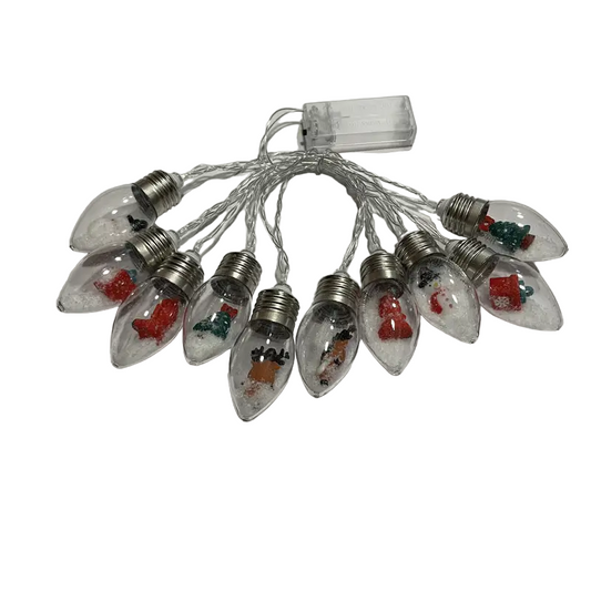 Christmas Snow Globe String Lights for Magical Holiday Décor