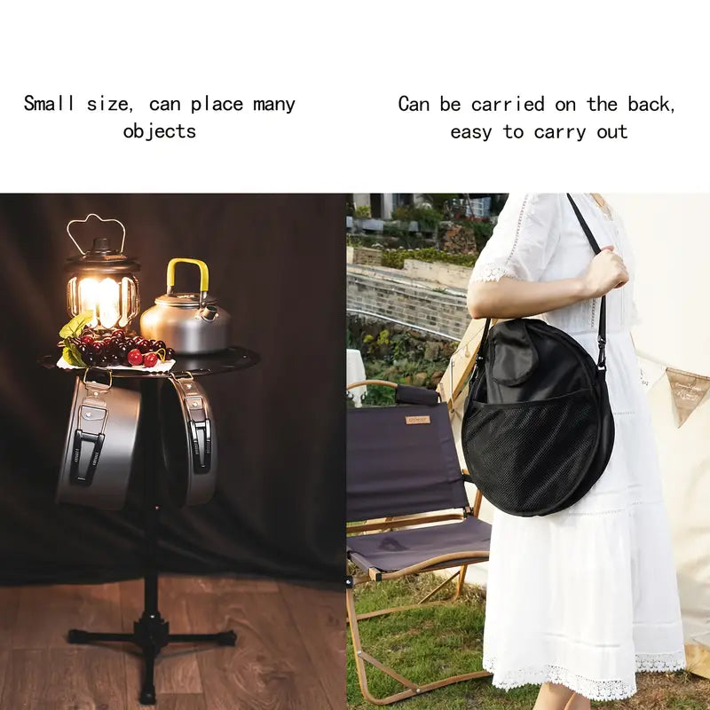 Portable Multifunctional Aluminum Alloy Tripod Table - Adjustable & Foldable