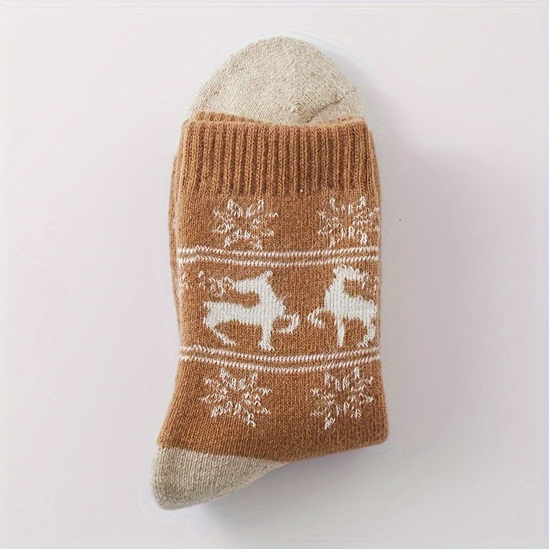 Women's Warm Wool Knit Socks (5-Pair Pack)