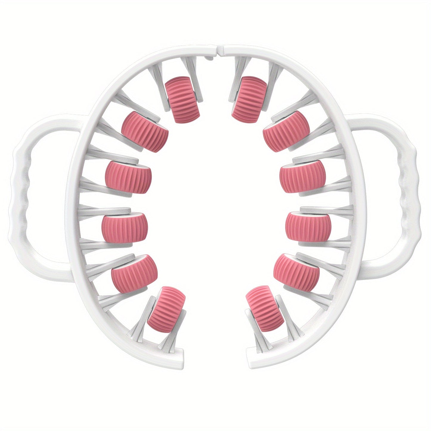 12-Wheel 360° Muscle Roller - Leg, Calf, Arm Massager(White)