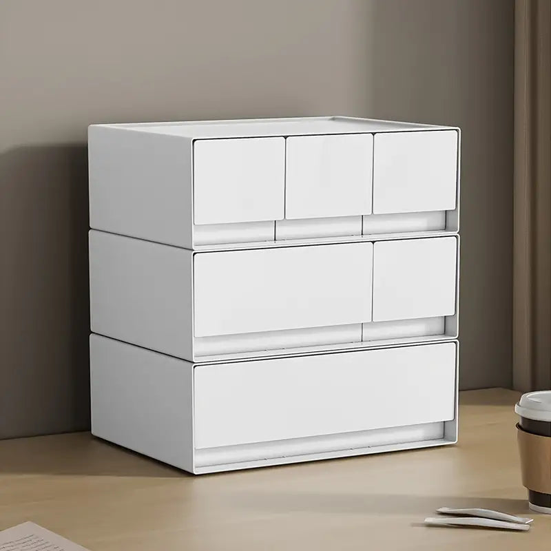 Stackable Bedroom Bedside Drawer Organizer - White (1pc)