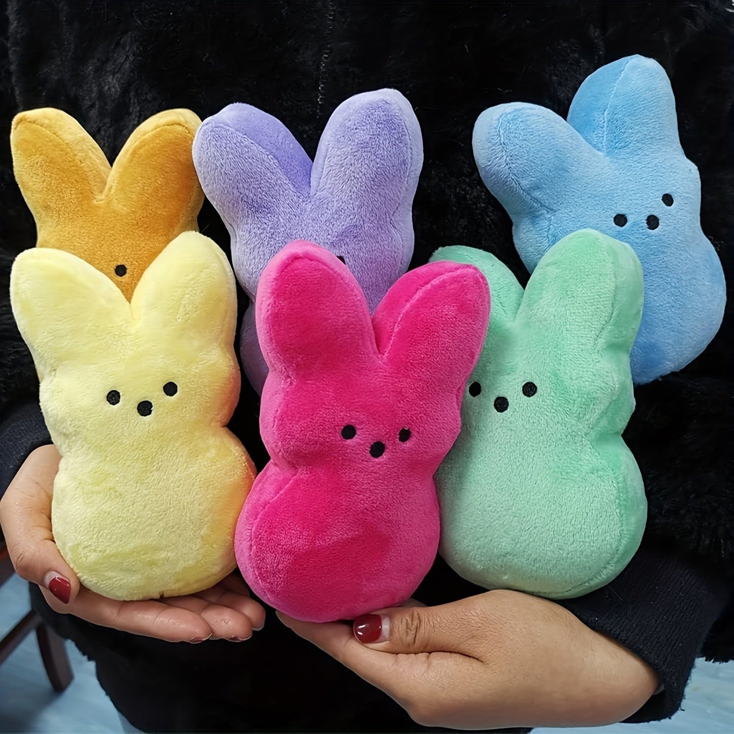 6pcs Easter Bunny Plush Toy Set for Kids