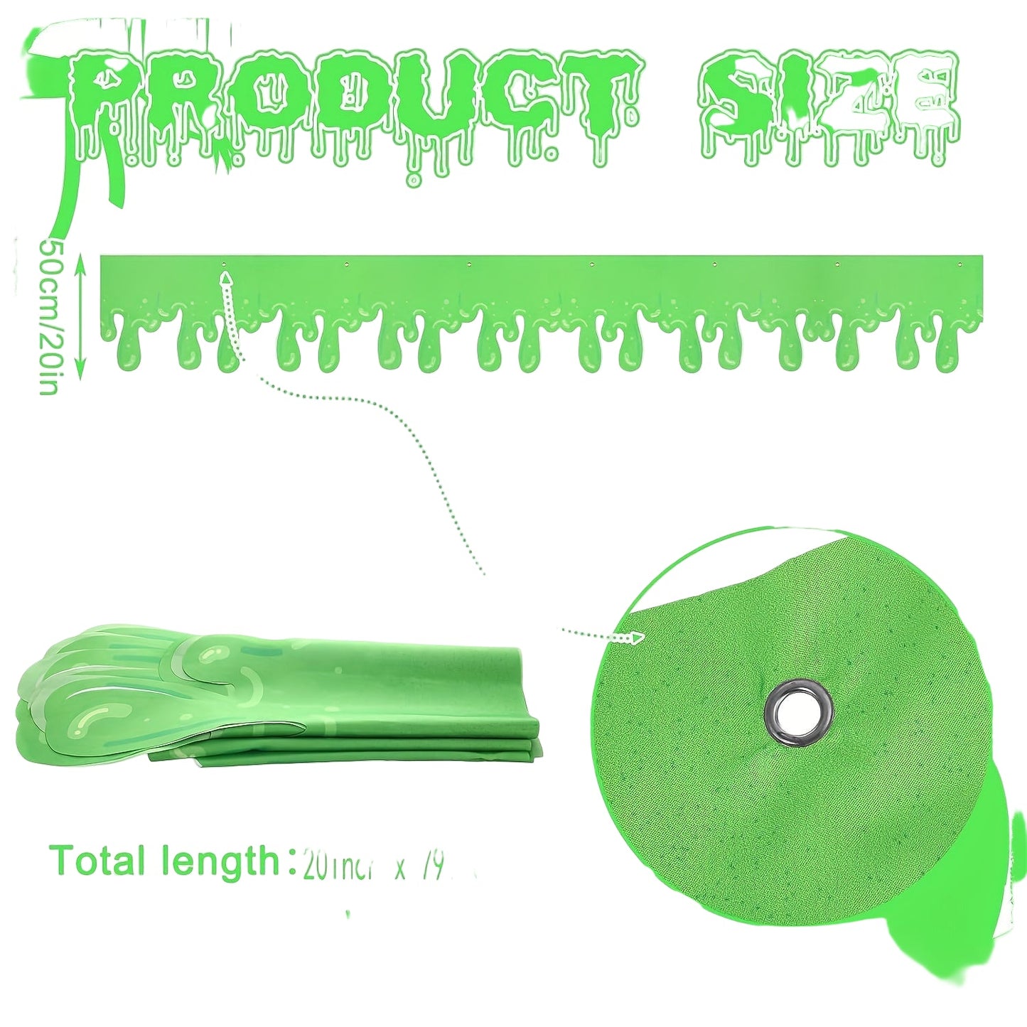 Halloween UV Reactive Green Slime Banner