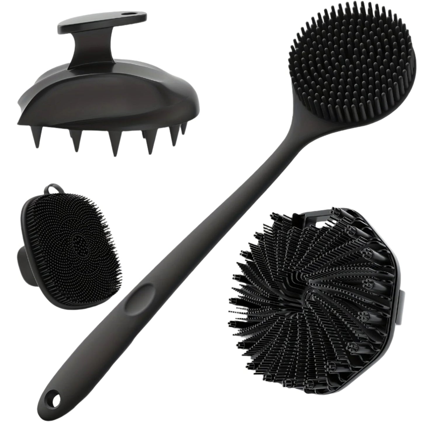 Silicone Bath Brush Set Gentle Exfoliating (4pcs)