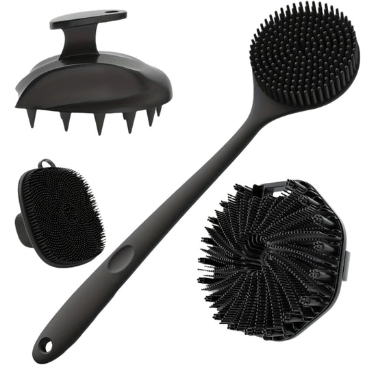 Silicone Bath Brush Set Gentle Exfoliating (4pcs)