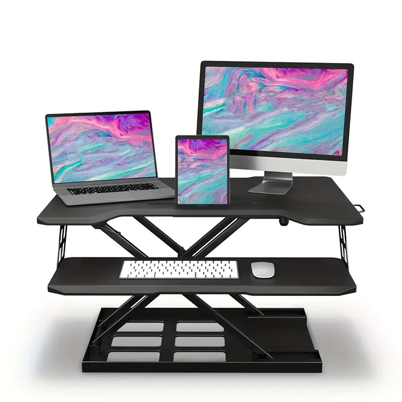 Foldable Standing Automatic Lifting Computer Table Desk