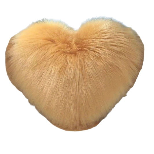 Heart Shaped Long Plush Pillow Cushion