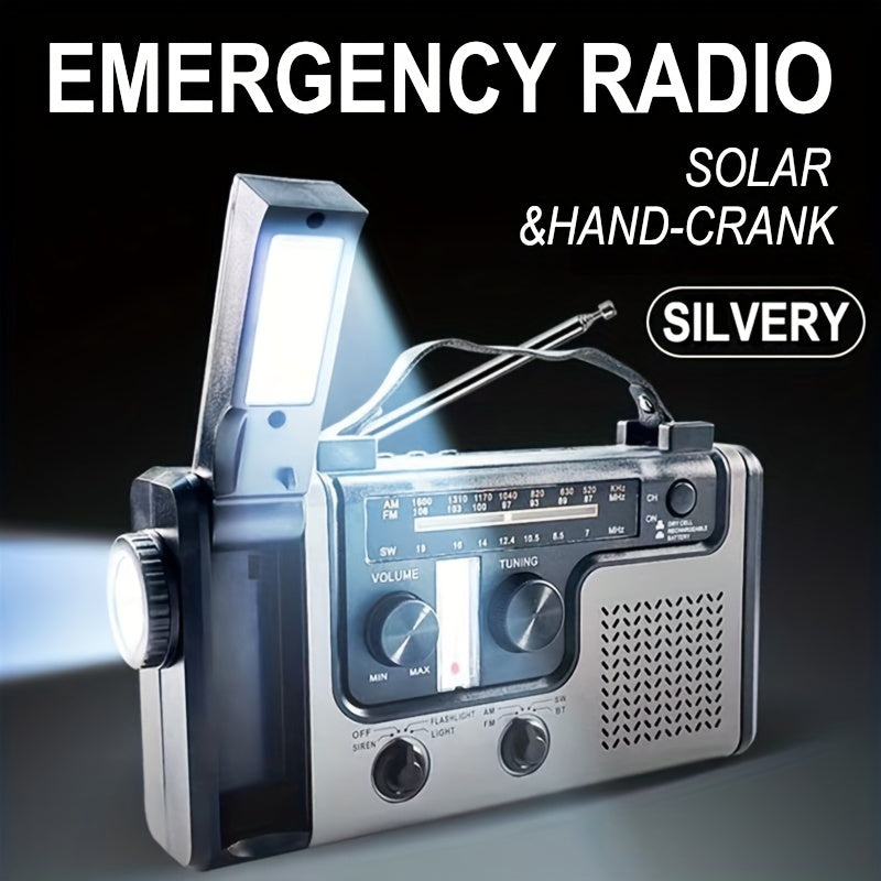 Multi-Band Solar Emergency Radio with Flashlight