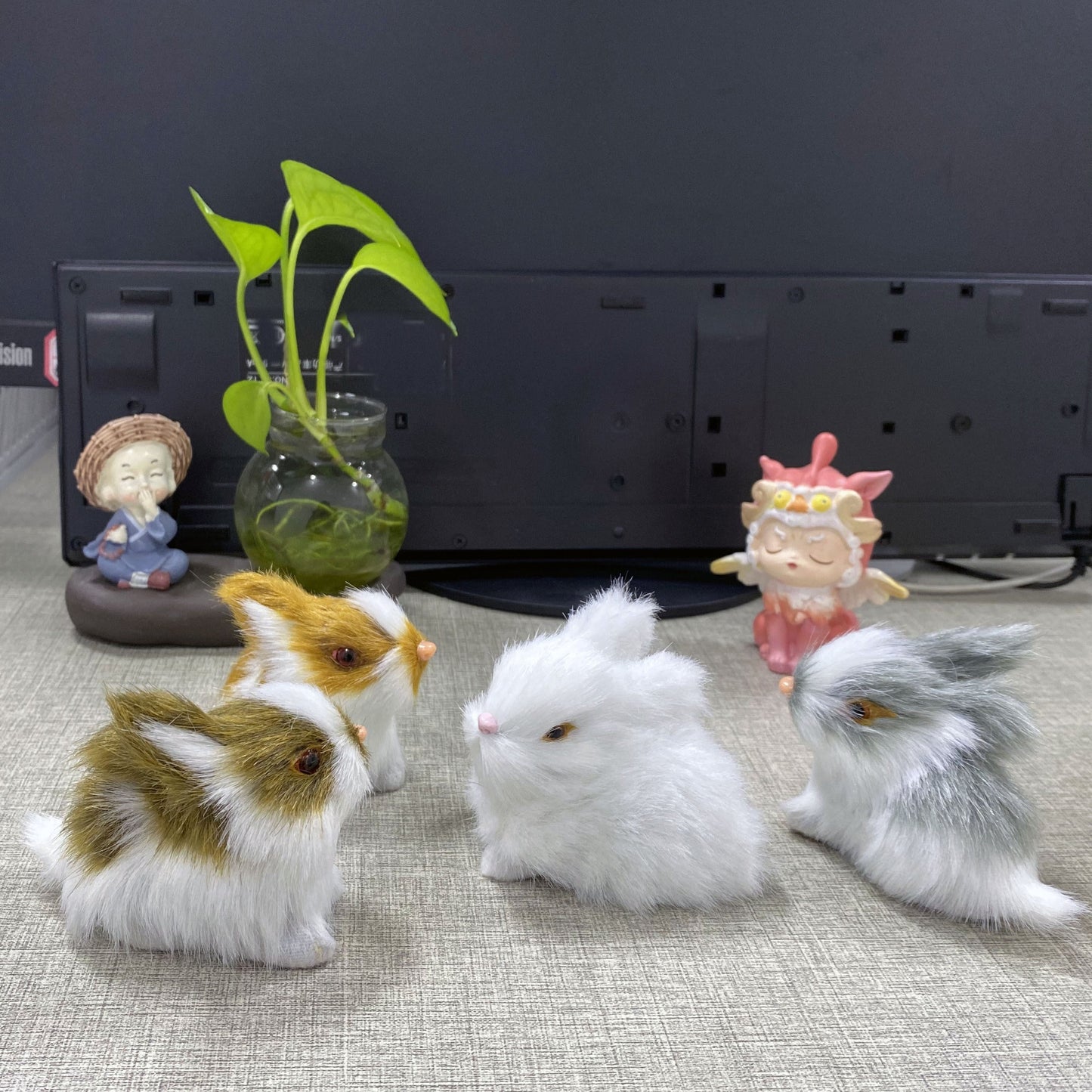 Classic Easter Bunny Decoration Battery-Free Traditional Style