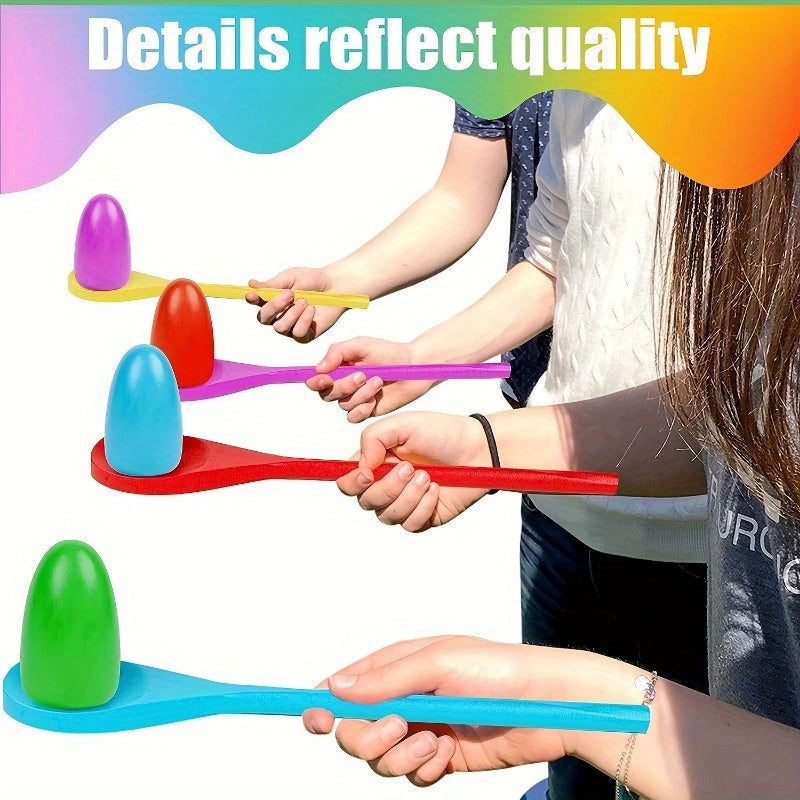 Wooden Egg Spoon Set for Outdoor Yard Games