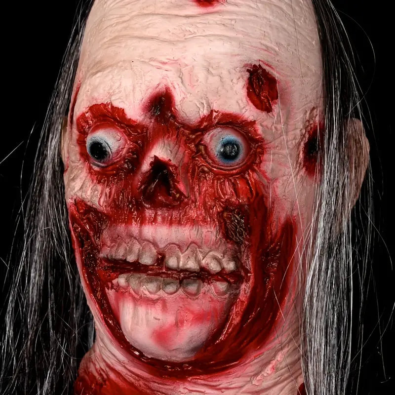 Crimson Haunting: The Ghostly Fake Man Head