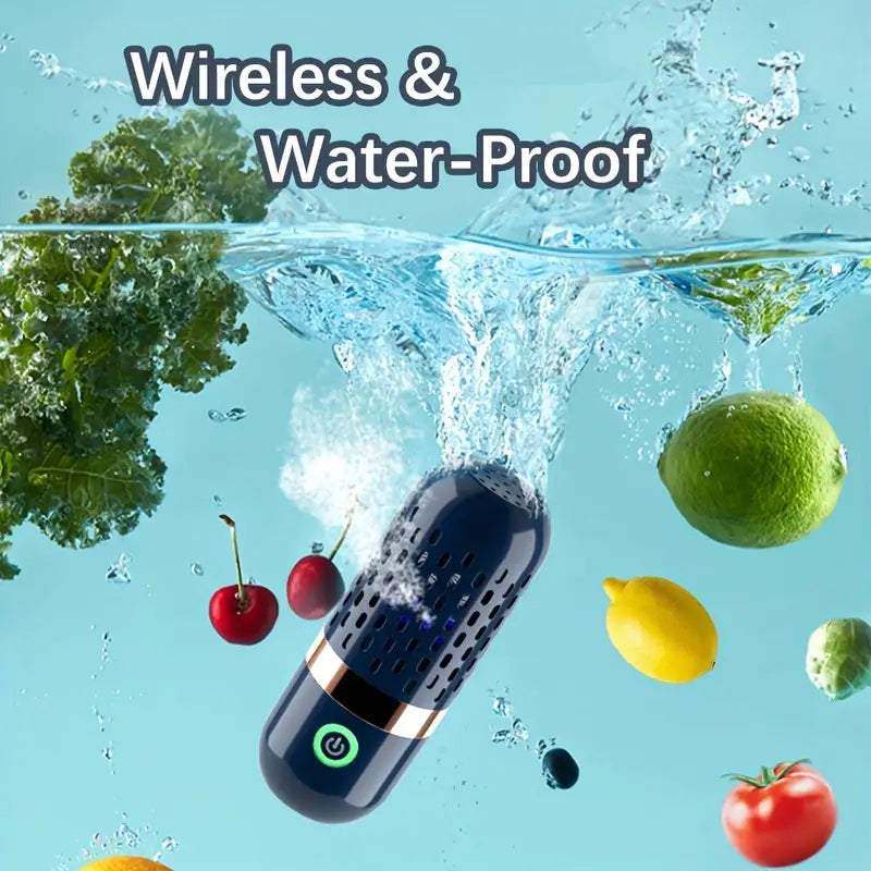 Fruit and Vegetable Purifier - OH-Ion Capsule: Fast, Portable, and Wireless- Blue