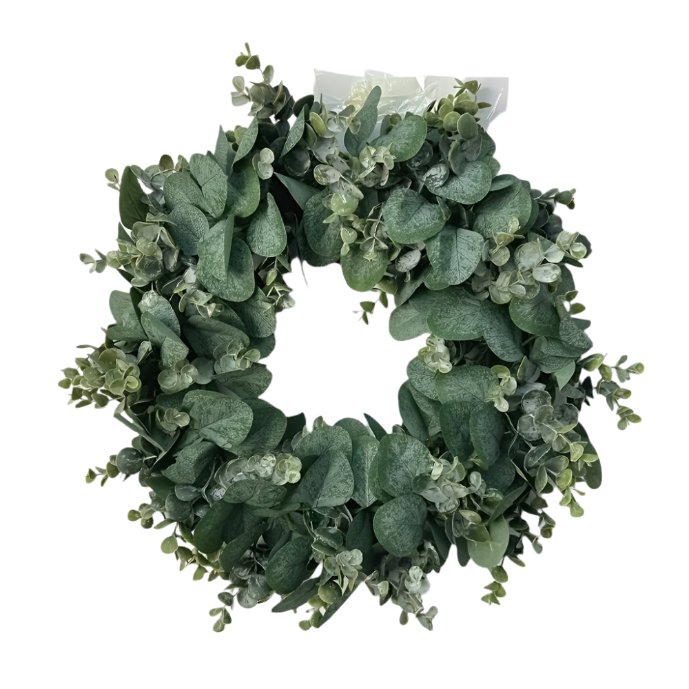 2pcs Evergreen Ramadan Artificial Eucalyptus Wreaths for Spring Decor