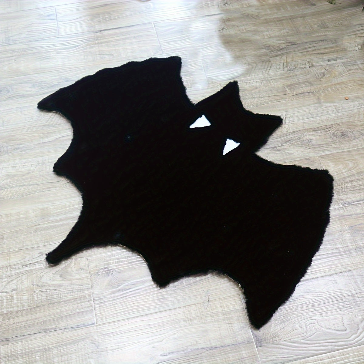 Black Bat-Themed Area Rug