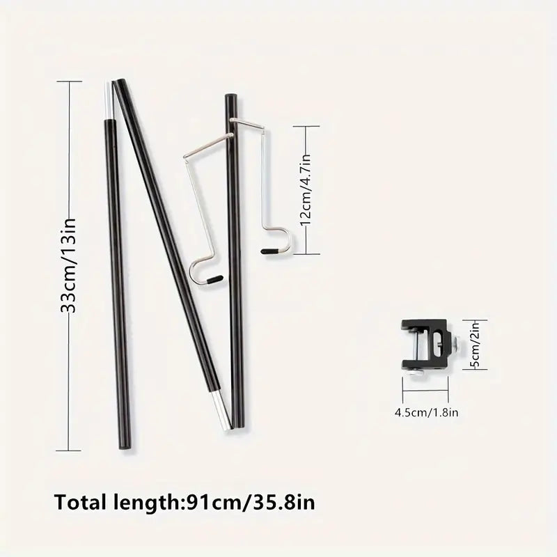 Portable Folding Lamp Pole - Lightweight Collapsible Aluminum Lantern Stand