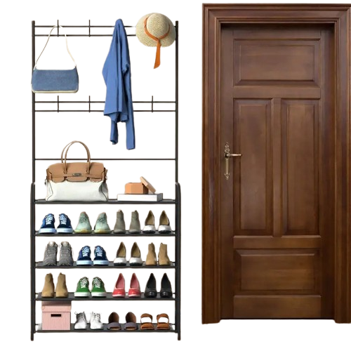 Two-in-One Wonder: A Shoe Rack and Coat Rack in Perfect Harmony