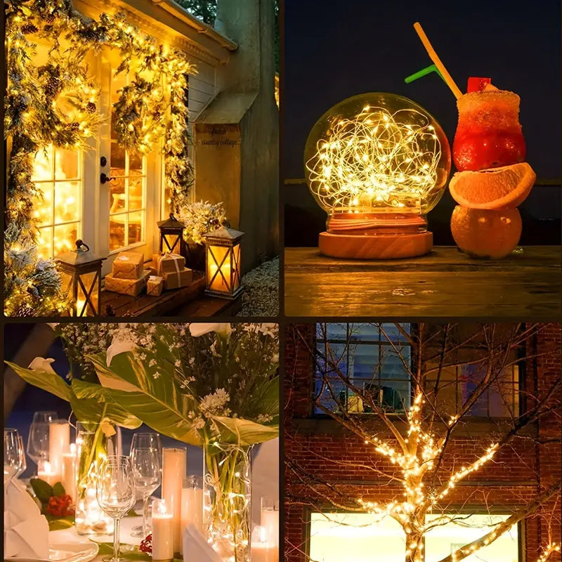 110ft Solar String Lights: 300 LED Waterproof Fairy Lights