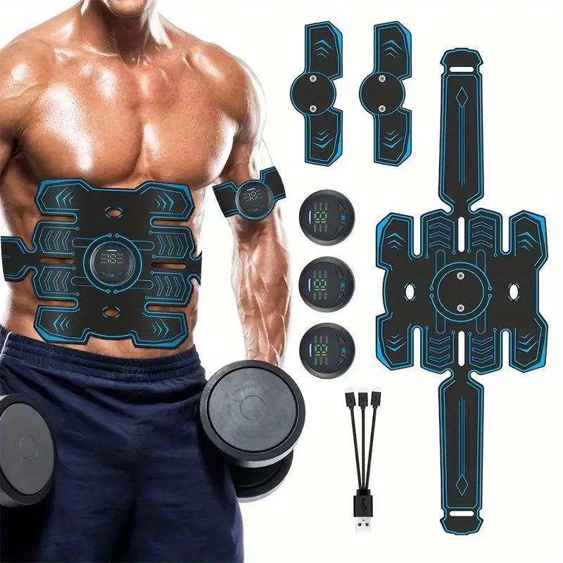 Rechargeable Fitness Belt Set with 6 Modes and 18 Intensity Levels