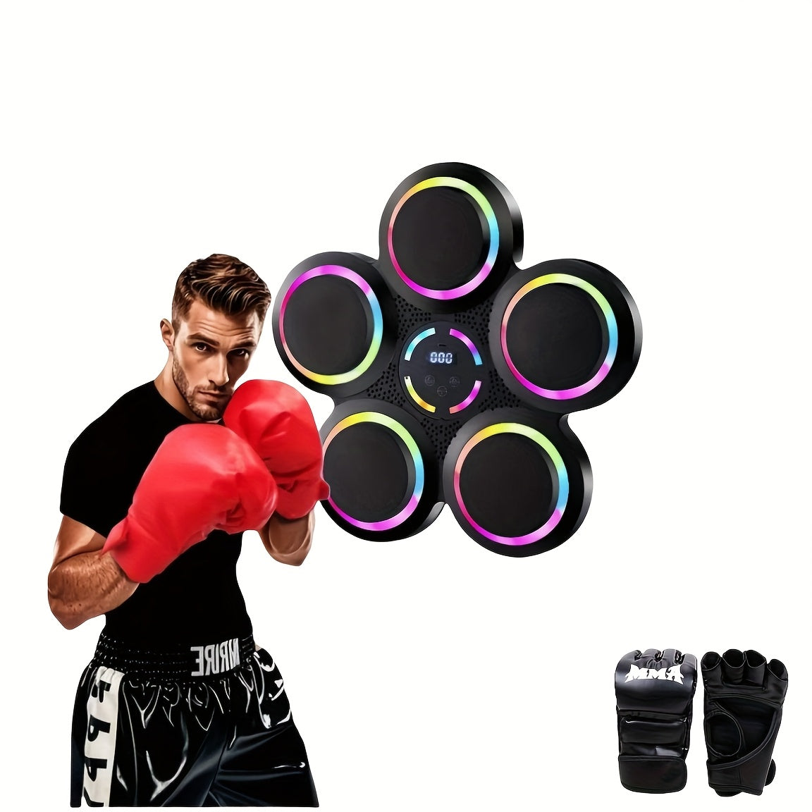 Smart Music Boxing Machine Wall-Mount with Gloves