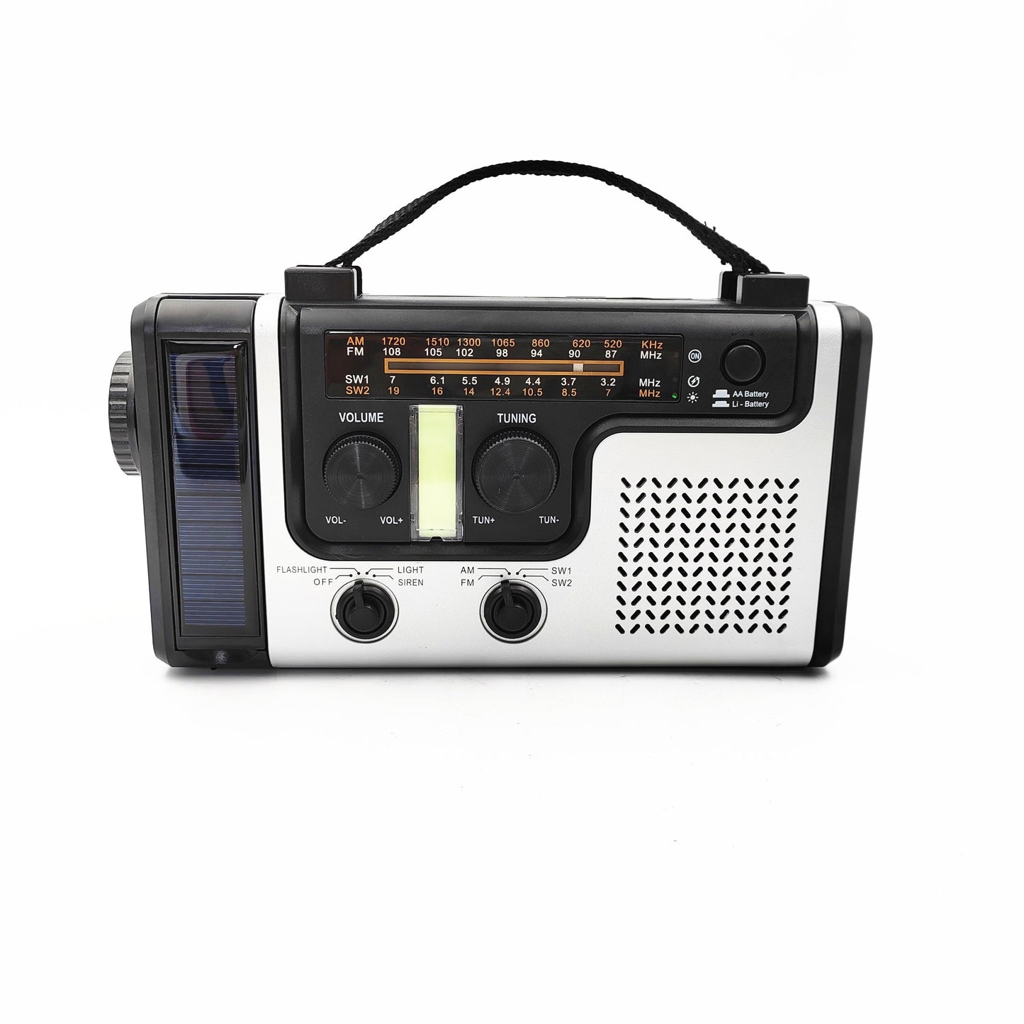 Multi-Band Solar Emergency Radio with Flashlight