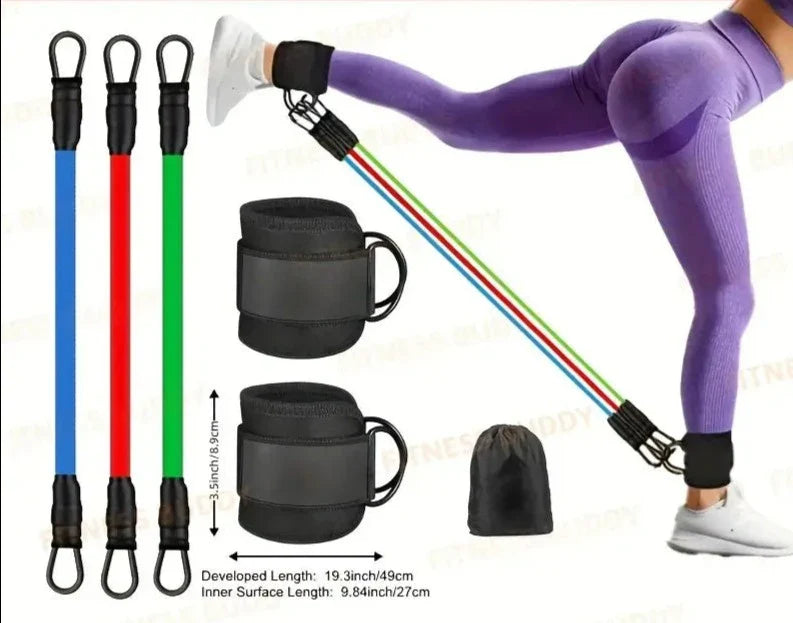 5pcs TPE Ankle Resistance Bands - Leg & Hip Training Essentials
