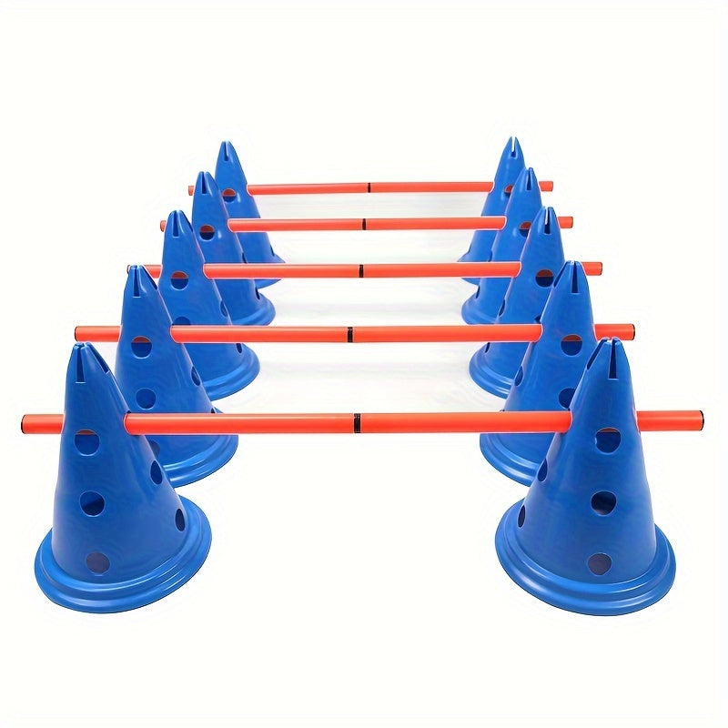 15-Piece Adjustable Sports Training Cones Set