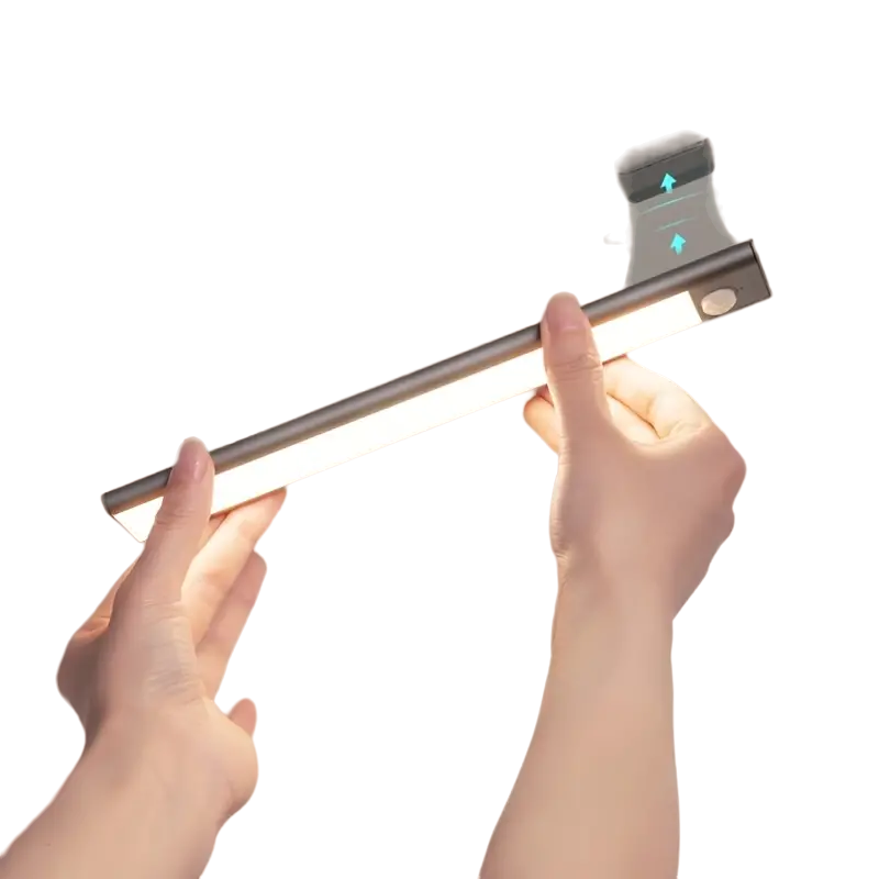 Premium Silvery 50cm LED Motion Sensor Cabinet Light - Wireless Rechargeable Closet Lighting