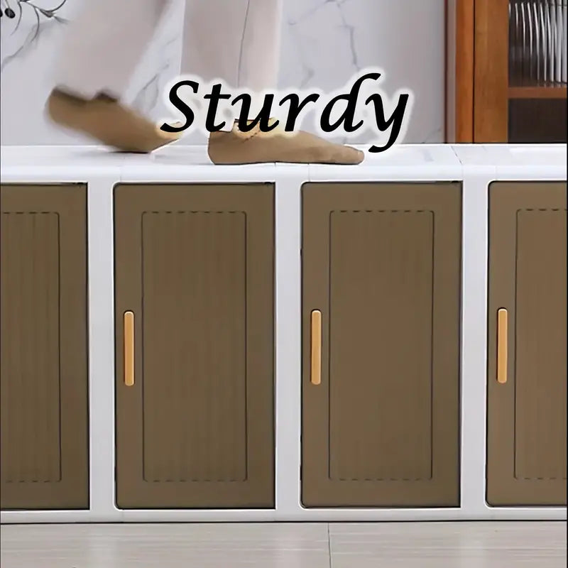 Door-Enclosed Plastic Storage Solution