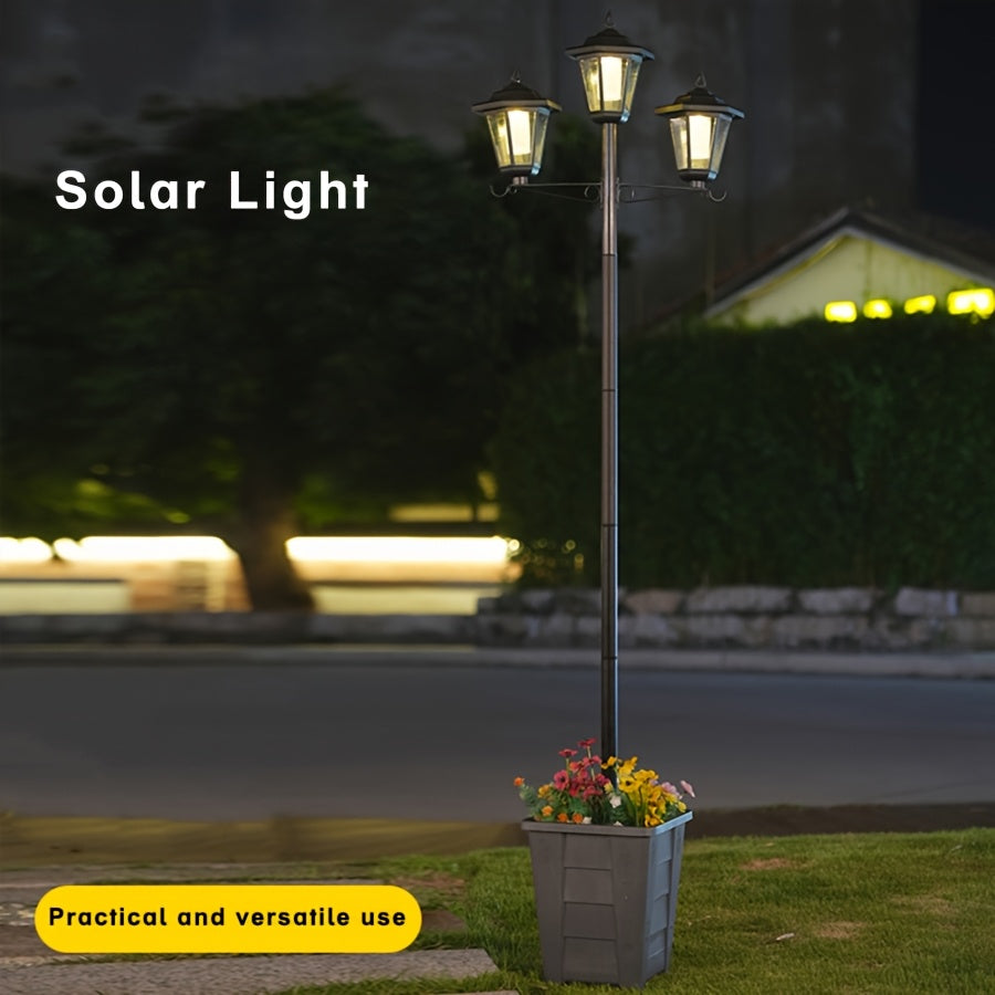 Solar Garden Triple Head Pathway Light