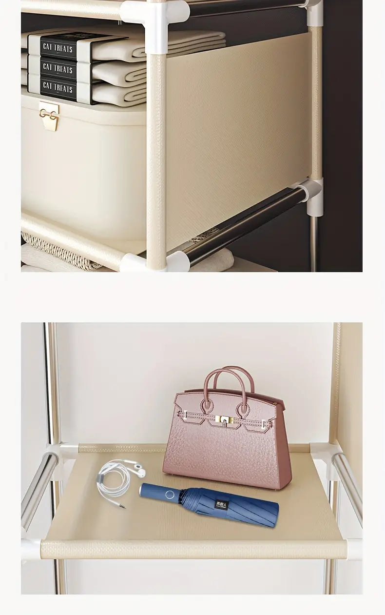 Modern Clothes Storage Wardrobe with Dustproof Cover