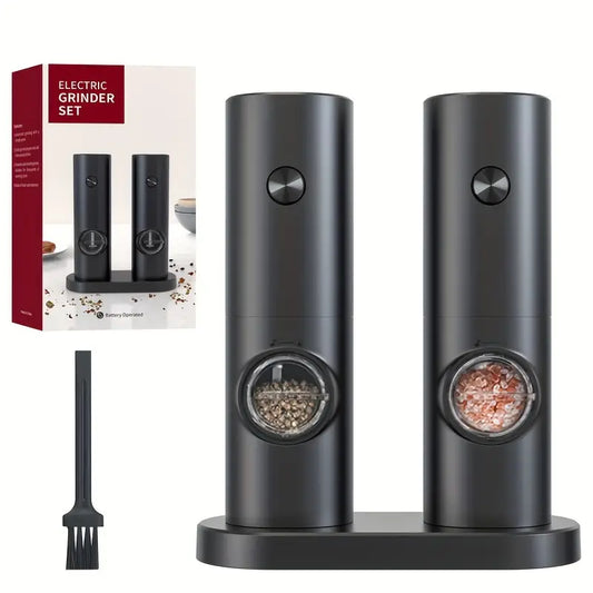 Electric Pepper Grinder Set - 2pcs Household Sea Salt Ginders
