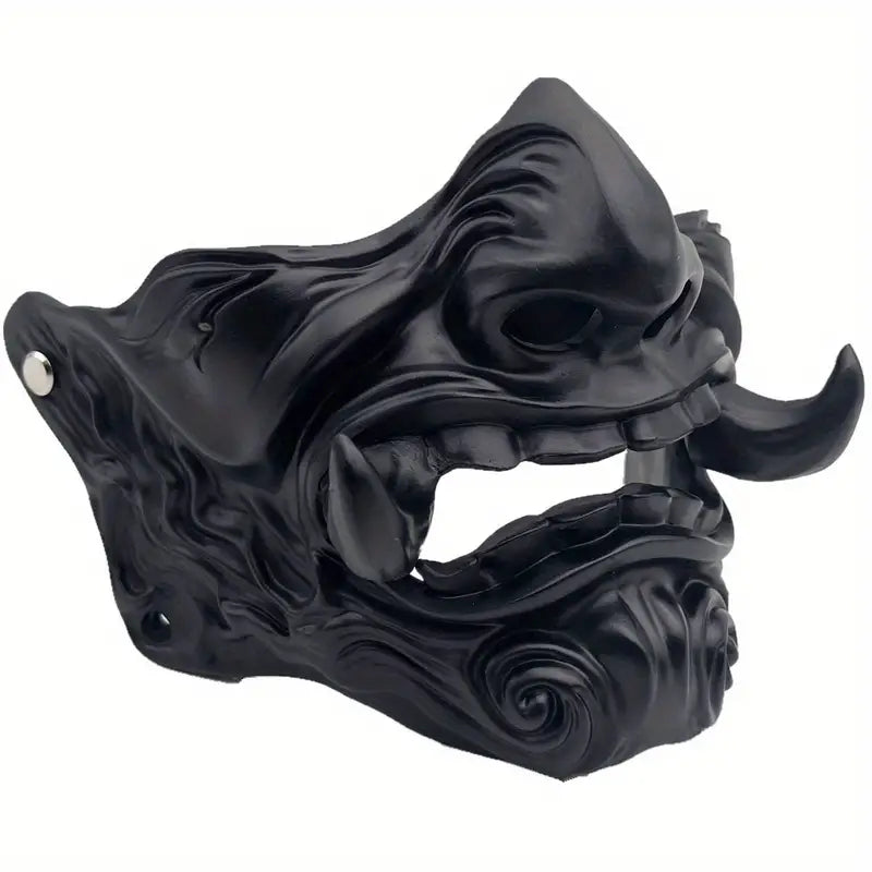 Samurai Spirit: Japanese Prajna Ghost Face Mask for Halloween