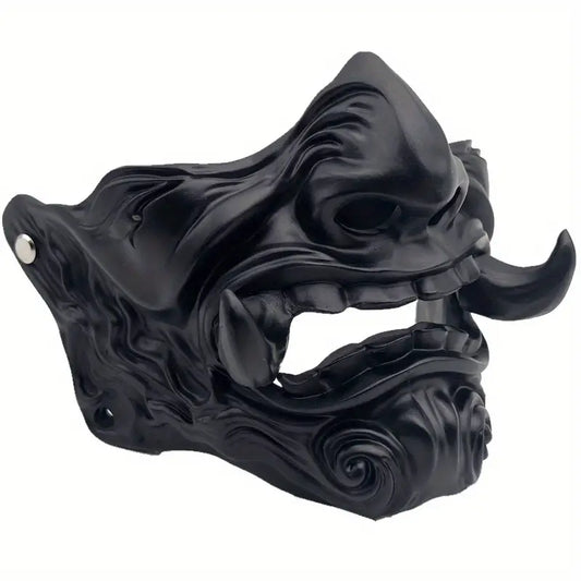 Samurai Spirit: Japanese Prajna Ghost Face Mask for Halloween