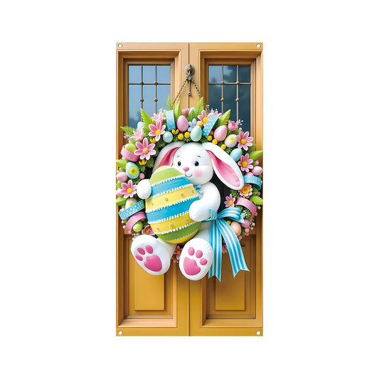 Easter Bunny Door Cover Hanging Spring Decoration