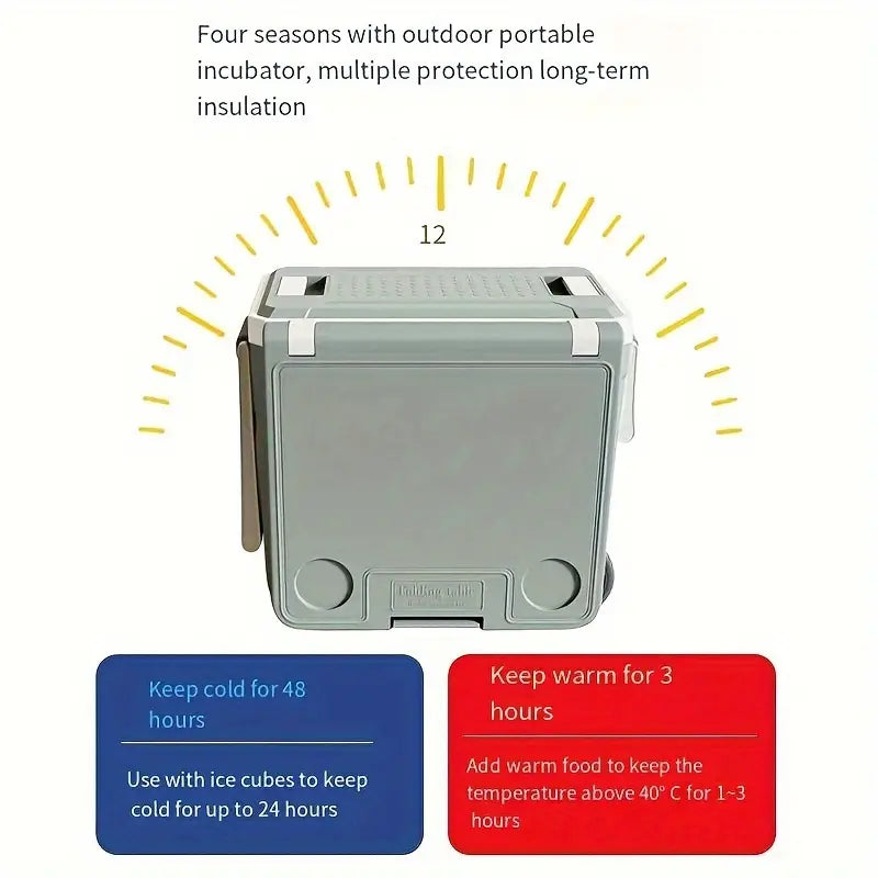 32L Portable Outdoor Cooler Box & Folding Table Chair Set