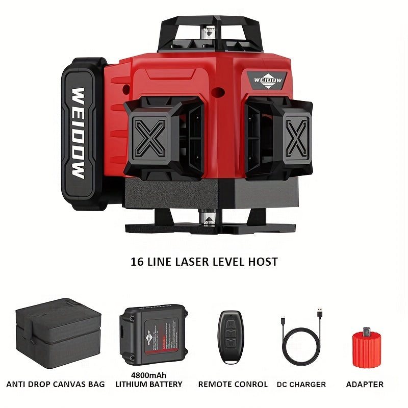 Laser Level with Rechargeable Battery (4D 16-Line)