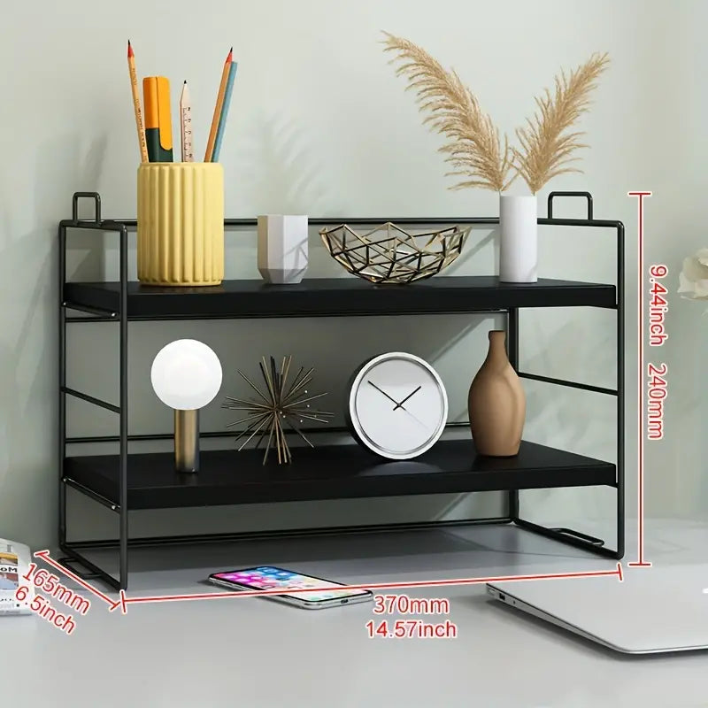 Two tiers of organization await you with our desktop rack